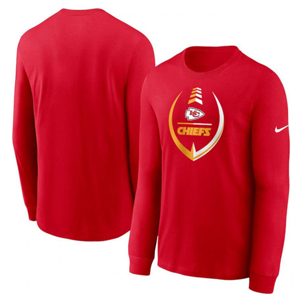 Men's Kansas City Chiefs Red Icon Legend Performance Long Sleeve T-Shirt